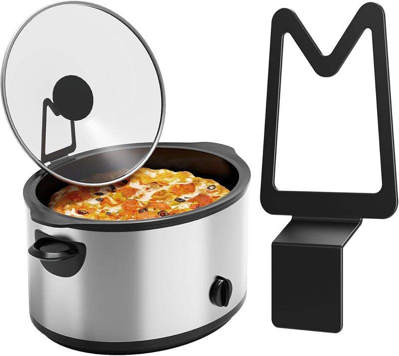 NiHome Slow Cooker Lid Holder Fit for Crockpot for Hands-Free Cooking, Fits Various Lid Sizes, Stable and Non-Slip Design, Prevents Water Stains on Countertops, Easy to Use, Space-Saving Storage - Image 1